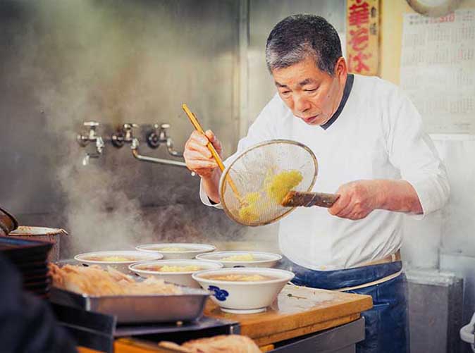 Ramen chef in Tokyo, Japan